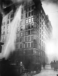 Fire Fighters work to put out the blaze at the factory.